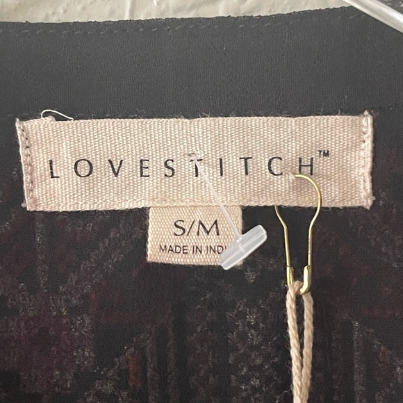 Love Stitch Boho Black Embroidered Kimono NWT S/M - Picture 10 of 15